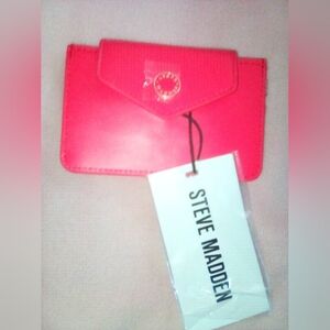 Steve Madden Hot Pink Envelope Card Case Bnwot L